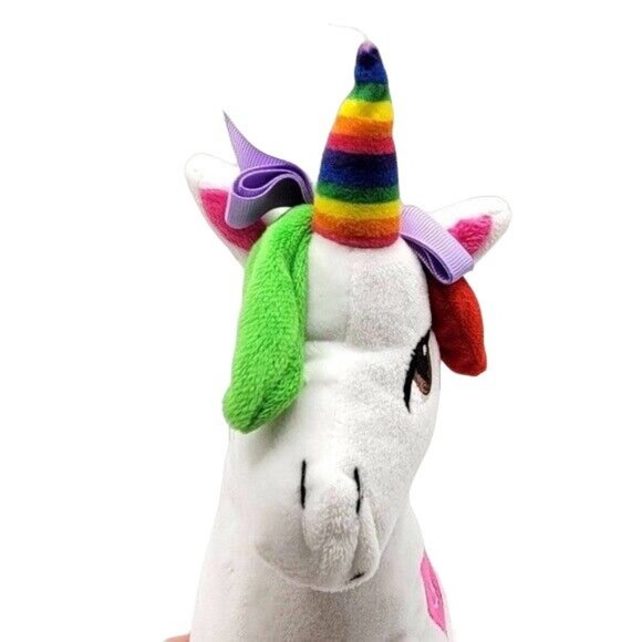 2/$15 Nickelodean JoJo Siwa Unicorn Plush Rainbow 12" Silver Metallic Hooves - Picture 2 of 9